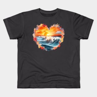 Watercolor Sunset Kids T-Shirt